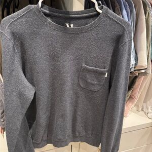 Vuori Gray Crewneck Sweater Soft Knit Minimalist Design